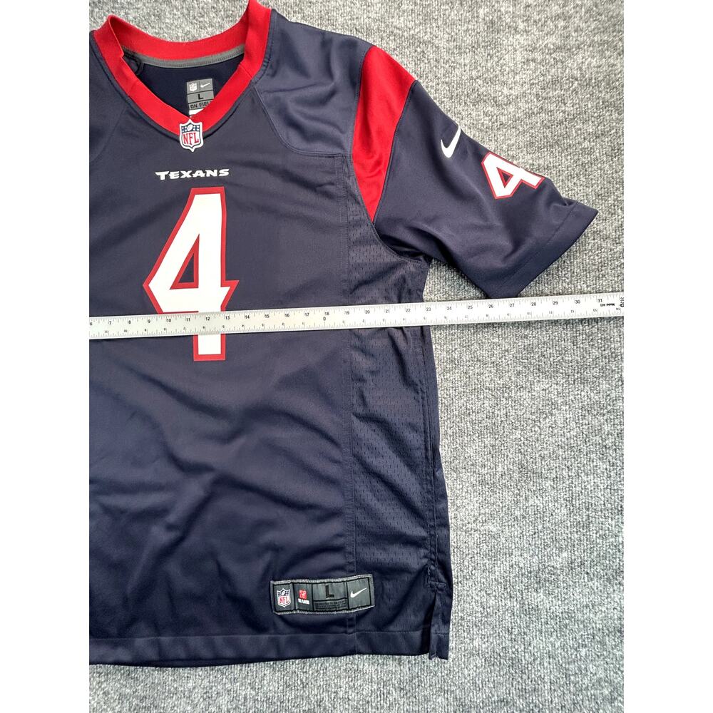 Nike Houston Texans Deshaun Watson #4 NFL Jersey Men's Large Navy Game Jersey - Picture 6 of 8